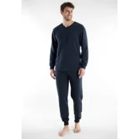 Tom Tailor Pyjama Heren: Blauw, licht gestreept, 100% Katoen ( TOM.44 )