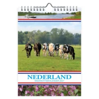 Week kalender - 2027- 12 provinciën - Koeien - 16,5x23cm