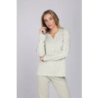 Pastunette dames Pyjama: Groen, Lange mouwen, tot 54 ( PAS.184 )