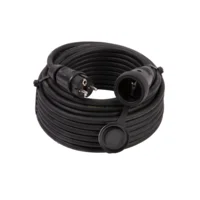 Verlengkabel Pro Line - 35 meter - 3G2.5 mm² - Neopreen - IP44 - Penaarde - Zwarte stekkers