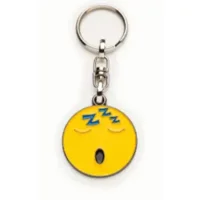 Emoji metalen sleutelhanger - sleeping face