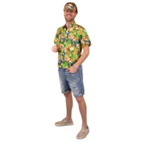 Kostuum - Blouse - Hawaii - Met zonneklep - Oranje - M/L