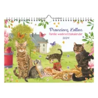 Familie weeknotitiekalender - 2024 - Franciens katten - Oblong - 21x29.7cm