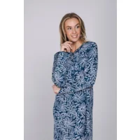 Pastunette dames Nachthemd: Blauw, lengte 105cm, Katoen ( PAS.183 )