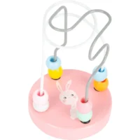 Small Foot Creatief Speelgoed Kralenspiraal Konijn Pastel Roze