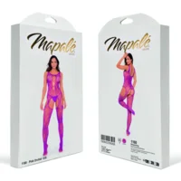 Mapalé Roze Orchidee Bloemen Visnet Bodystocking