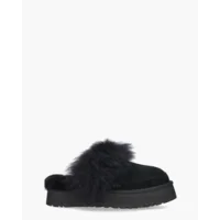 UGG Disquette Chalet Slipper Black Damespantoffels