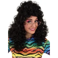 Pruik - Lola - Lang krullend haar - Zwart