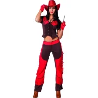 Kostuum - Chaps - Cowgirl - Rood - L
