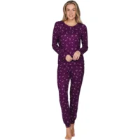 Pastunette Rebelle Dames Pyjama: Dark Purple, warm en zacht ( PAS.188  )