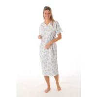 Perlina Nachthemd Dames: Bloem, Lengte 115cm ( LINA.135 )