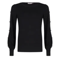 Esqualo Pull met parels: kleur FUCHSIA