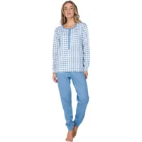 Pastunette Dames Pyjama: Blauw, gemoltoneerd ( PAS.195 )