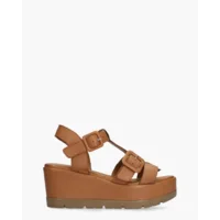 Cypres Zyla Bruin Dames Plateausandalen