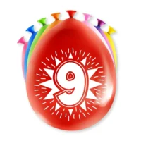 Ballonnen - 9 jaar - 30cm - 8st.