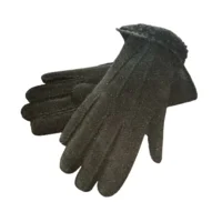 Dames en heren - Handschoenen met schapenwol - zwart - maat 7 tot 10,5 10