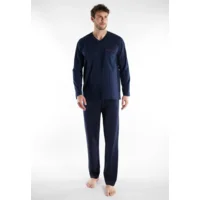 Gotzburg pyjama heren: Blauw, Rechte broek ( GOT.79 )