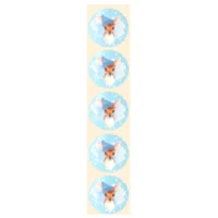 Stickers - Ree met muts - Rond - 4cm - 100st. - DBLS064