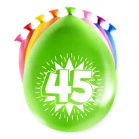 Ballonnen - 45 jaar - 30cm - 8st.