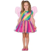 Kostuum - Regenboog fee - Jurk - 1dlg. - mt.116