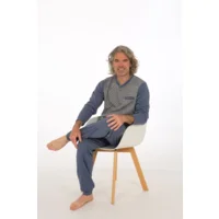 Perlina Heren Pyjama: Otto, interlock brushed, Jeans tot 4XL ( LINA.105