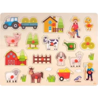 Puzzel - Knopjespuzzel - Boerderij - Groot - 17st.
