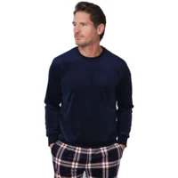 Pastunette pyjama heren: fleece, donker blauw ( PAS.130 )