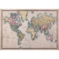 Vintage Wereldkaart muursticker