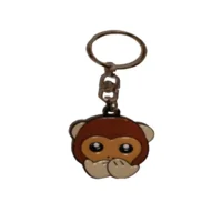 Emoji metalen sleutelhanger - Aapje zegt niets