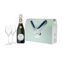 Berlucchi Franciacorta '61 Satèn con 2 Bicchieri da Degustazione in Borsa di Lusso