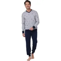 Pastunette Heren pyjama: Grijs, Skimotieven 5 pas.113