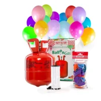 Heliumballonnen 20 stuks met ballongas (0,14m³) en 100m koord