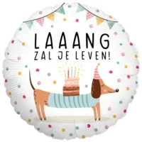 Folieballon - Laaang zal je leven! - 46cm - Zonder vulling