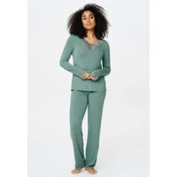 Lingadore Soft & Comfy pyjama in kakigroen