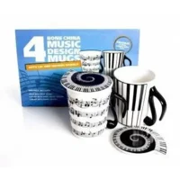 Set van 4 muziekmokken