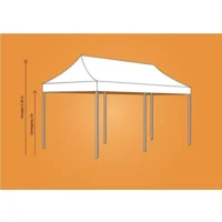 Plooitent 3x6 ALU - Kleur: WIT