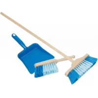 Veegset - Schoonmaakset - Bezem, stoffer & blik - Blauw - 3+