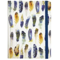 Notitieboek - Mid size journal - Watercolor feathers - 16x21cm