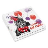 Kaartenmapje - 10st. - 4 designs - Petit Paris - Zebra - 12x12cm