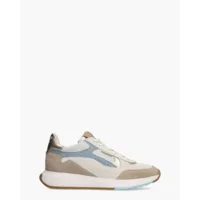 Floris Van Bommel Suvi 03.07 Beige/Blauw Damessneakers