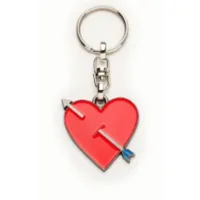 Emoji metalen sleutelhanger - heart with arrow