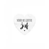 Marmeren hartje - Voor de liefste juf - 5x5cm
