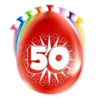 Ballonnen - 50 jaar - 30cm - 8st.