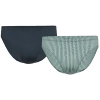 Ammann Heren Slip Mini: Duopack, effen + gestreept ( 100010 )
