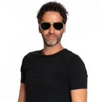 Bril - Elvis - Goud - Donker glas