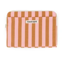 Rose in April Laptophoes 13&14" Roze Caramel Strepen