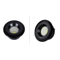 Mini inbouwspot design LED 5W wit of zwart dimbaar Zwart