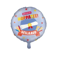 Folieballon - Geslaagd hoppatee! - 46cm