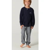 Happy People Pyjama Jongens: Blauw, carree broek ( HAP.69 )