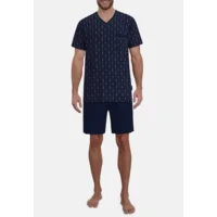 Gotzburg heren pyjama: Blauw, short / korte mouw ( CEC.59 )